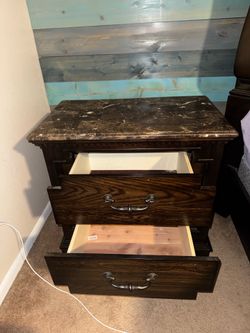 Traditional Marble-Top Bedroom Set (Will Separate)
