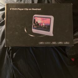 9” DVD Player Clip On Headrest 