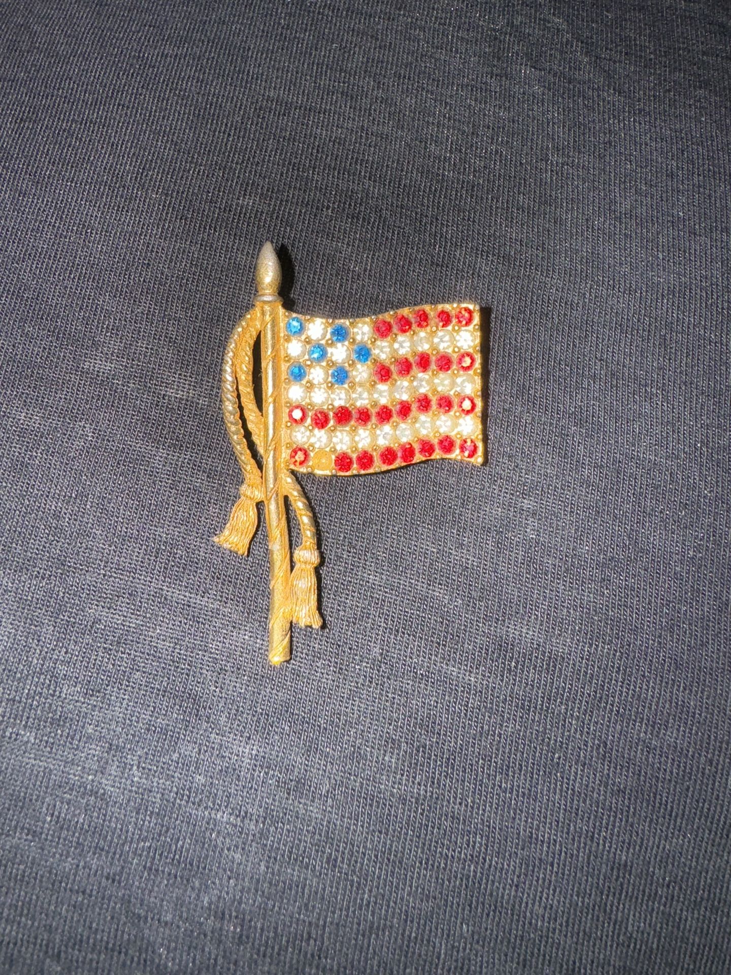 American Flag Brooch