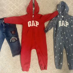 Baby GAP Rompers & Monster Jeans 18-24 months, jeans 2T