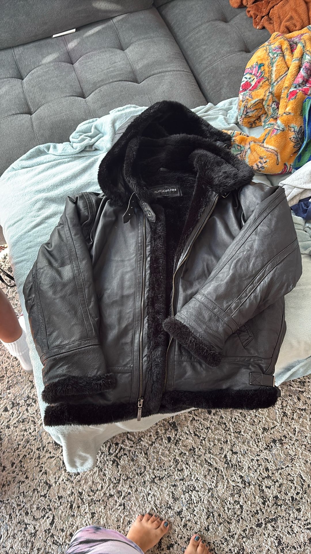 Women’s Real Leather Jacket With Inside Fur