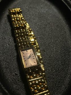 Women Seiko Gold Watch, Rose Dial
