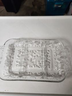 Gently Used Vintage Princess House " Fantasia" Pattern 3 Section Divided Crystal Relish Dish