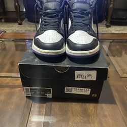 Jordan 1 Mid Dark Iris Mens Size 9.5