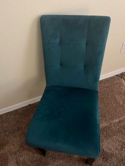 Teal Velvet Dining Chair