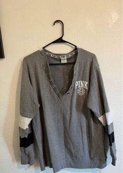 VINTAGE PINK VICTORIA SECRET GREY SWEATER SIZE M