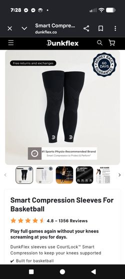 Dunkflex 20-22in (L) Black Knee Sleeves