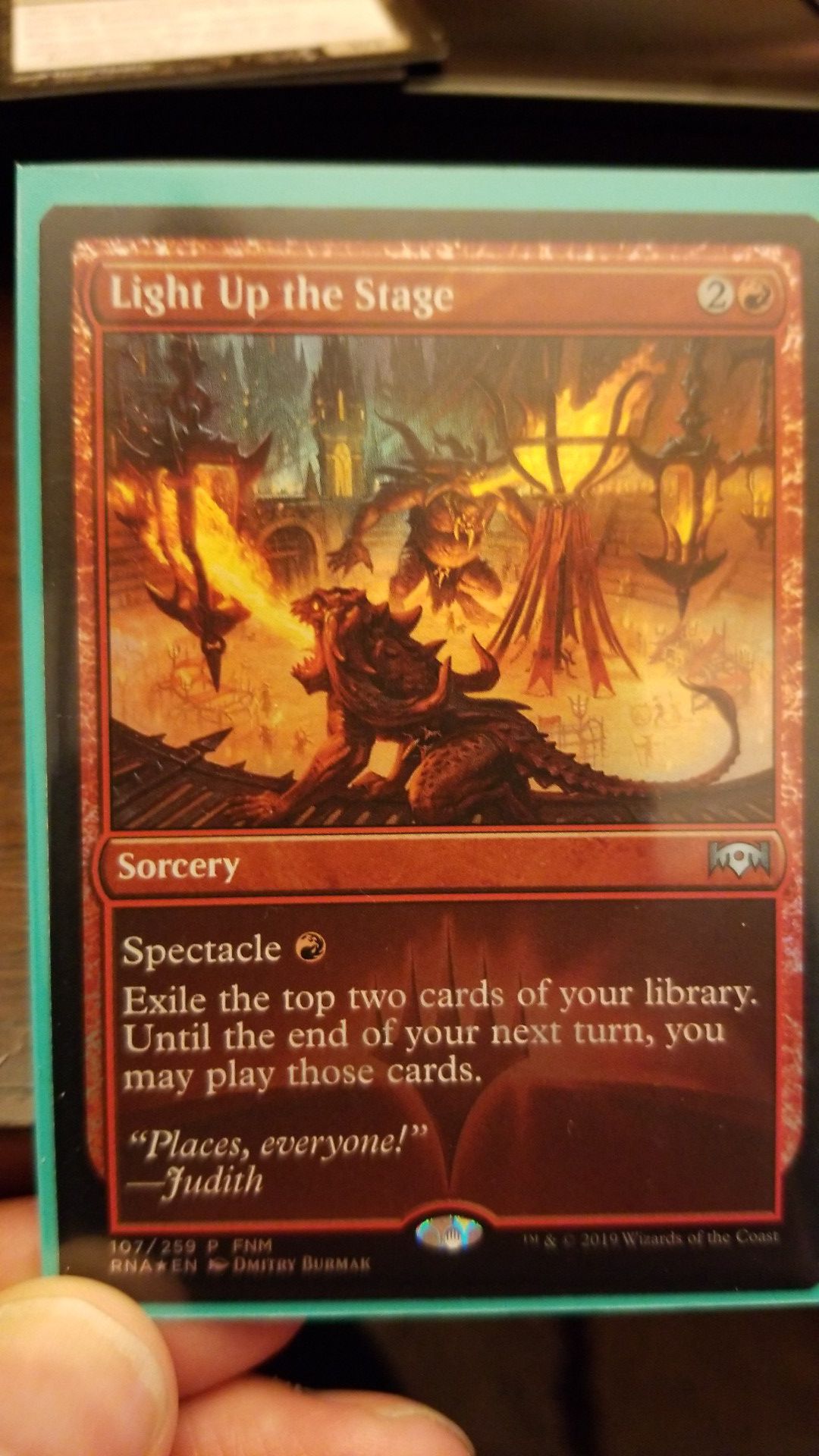 Mtg, FNM Promo, Light up the stage, foil, magic cards for Sale in Murrieta, - OfferUp