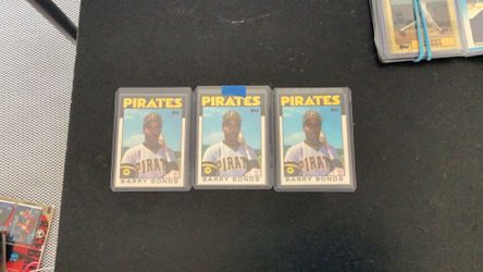Topps 1986 Barry Bonds #11T Pittsburgh Pirates MLB lot 3 cards