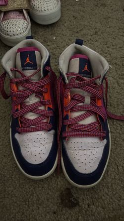 Purple pink and orange Nike Jordan size 2 1/2