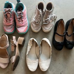 girls size 5 big girls shoes bundle athletic dress shoe heels vans lego adidas all black school lot