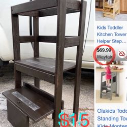 $15 Toddlers/Kids Wooden Tower standing Step