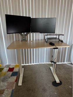 Adjustable Desk Bundle (Desk + Mount + Monitors + Organizer)