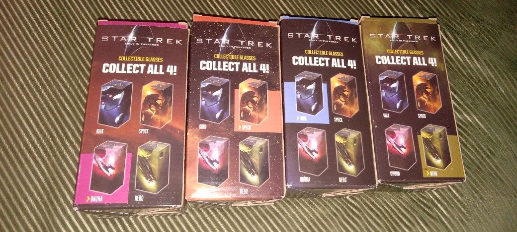 Complete Lot Of 4 New In The Box Star Trek Highly Collectable Display Cup Deal