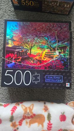 MB Metallic Foil 500 Piece Jigsaw Puzzle - Home Is Where The Heart Is (Unused)