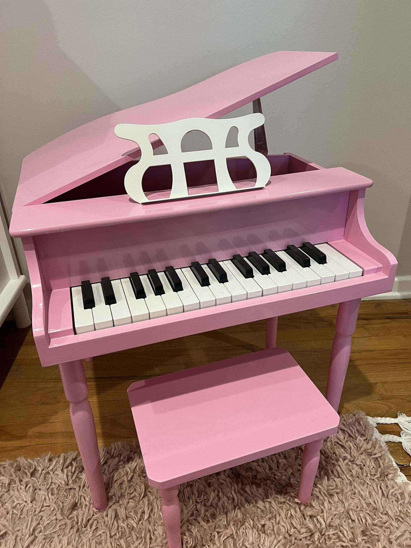 Pink Toddler Piano with Bench