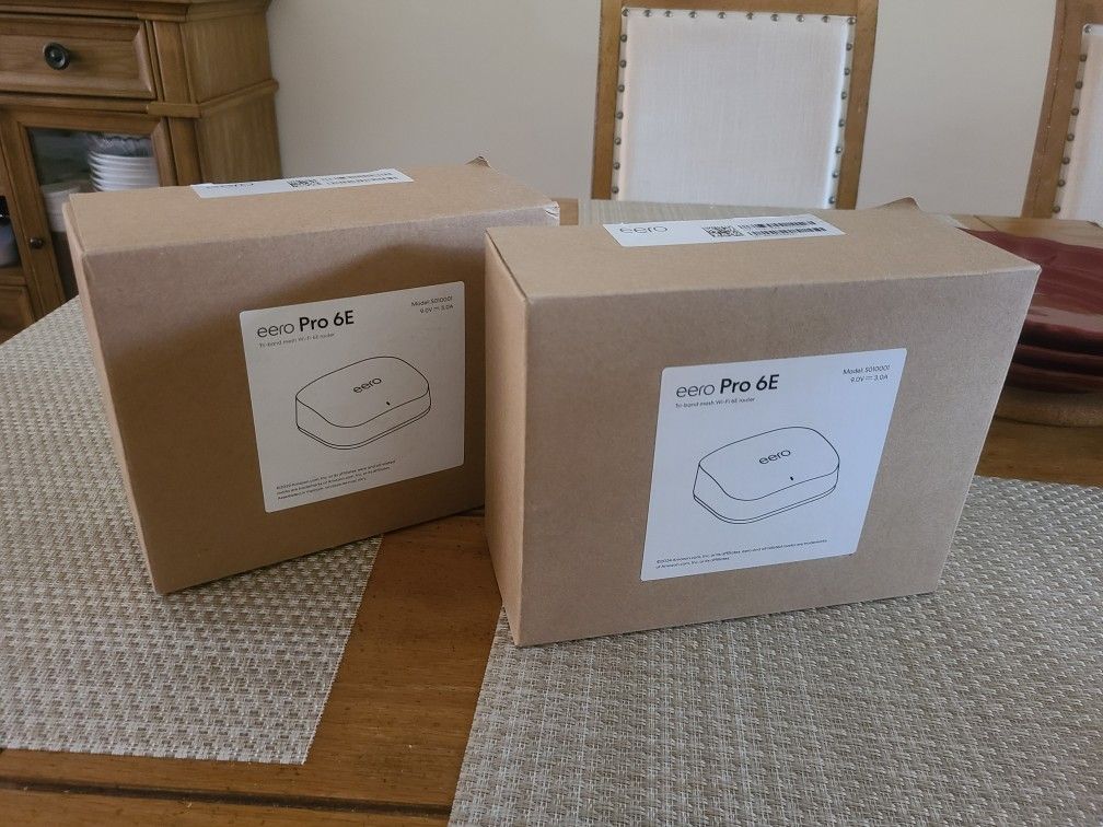Eero Pro 6E Router with WiFi Mesh Network ×2