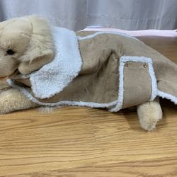 Brand New Suede And Sherpa Dog Coat XL
