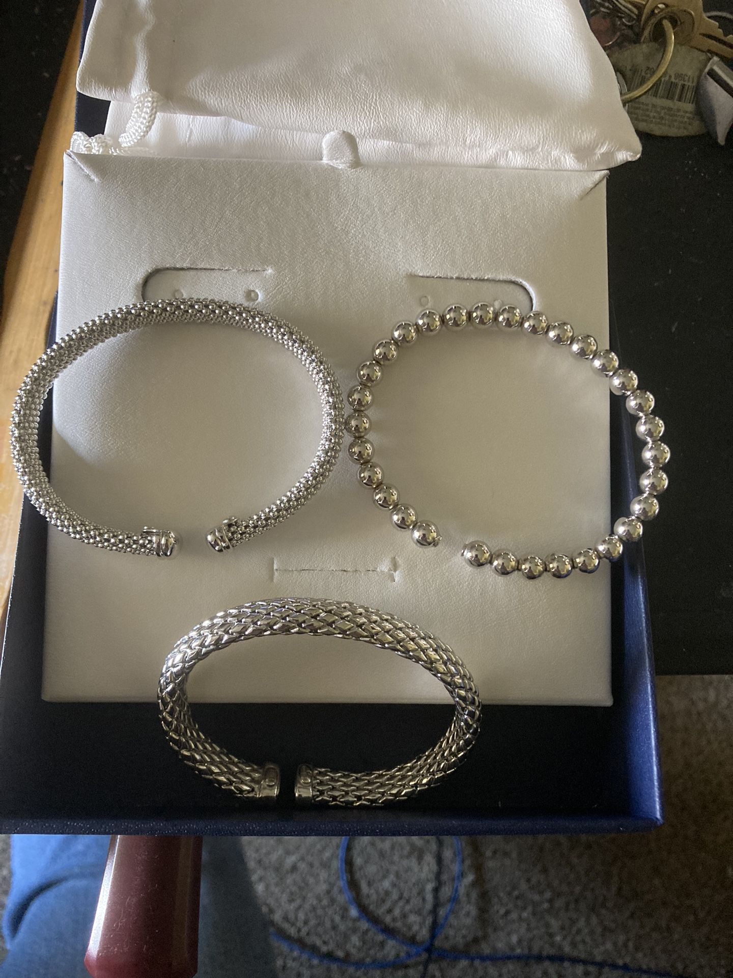 3 Pieces Italy Silver bracelets