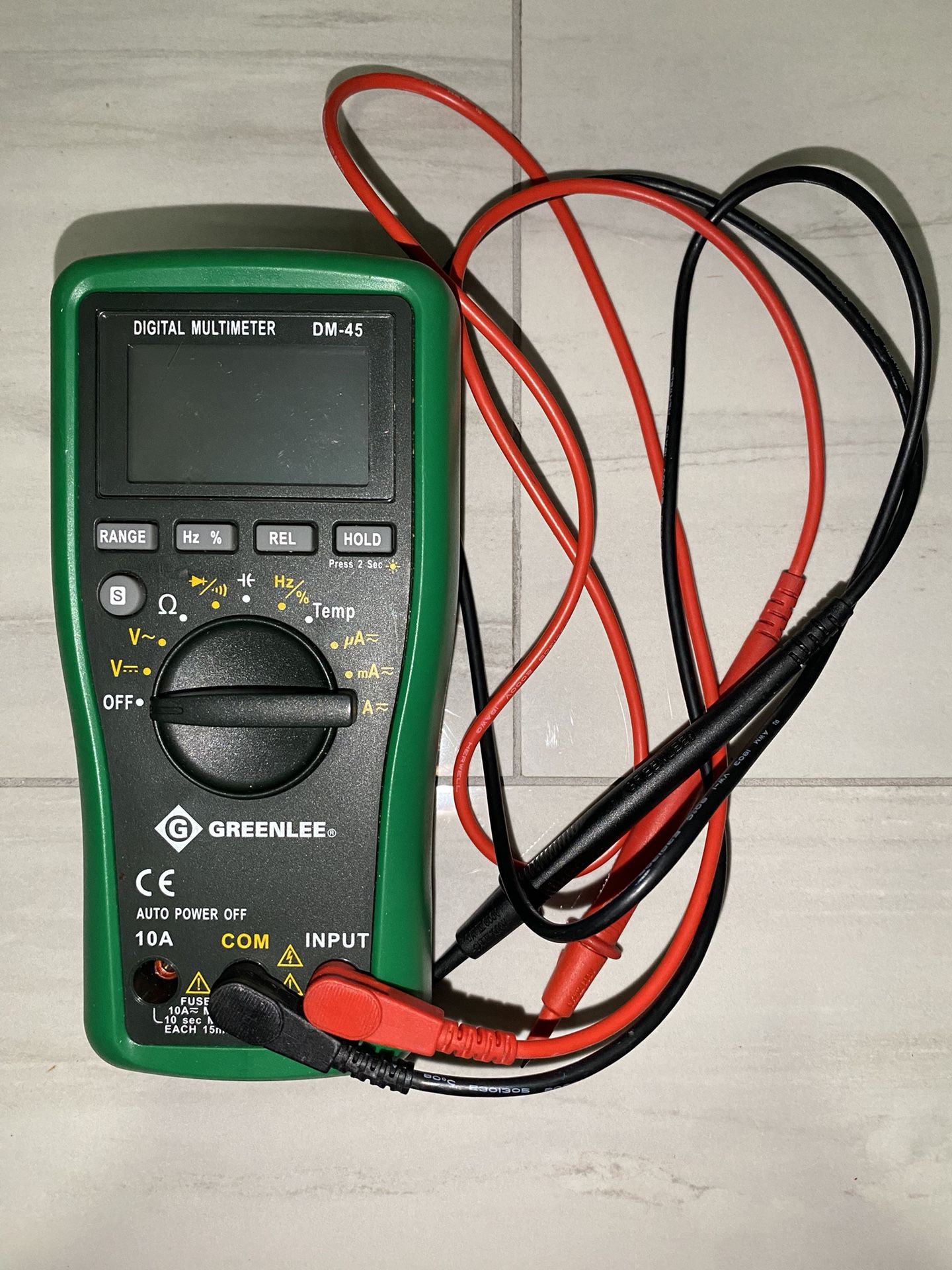 Greenlee DM-45 CATIII, 600V Auto-Ranging Digital Multimeter
