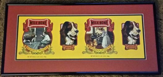 Framed Art - Tin Advertising Proof - (Milk-Bone)