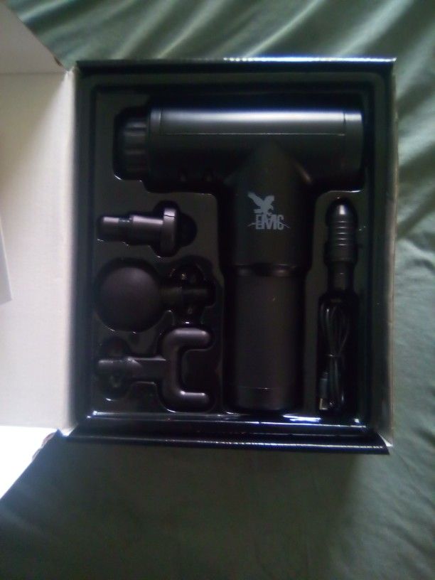 Electric Massage Gun With Adapters & Charger