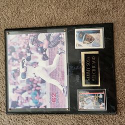 Sammy Sosa memorabilia plaque