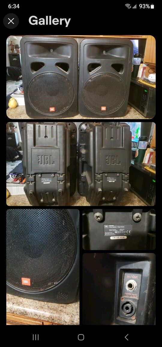 Jbl Eon 1500 Monitor Speakers $500 Pickup In Oakdale