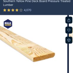 Bundle Of Pressure Treated Deck Boards, Posts, Stringers, Etc. 
