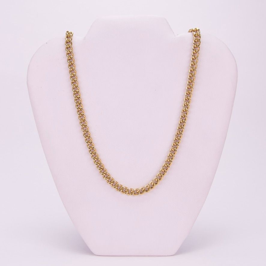 14k Yellow Gold 7mm Cuban Link Chain Necklace 22''