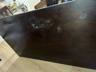 Wood dinner table set