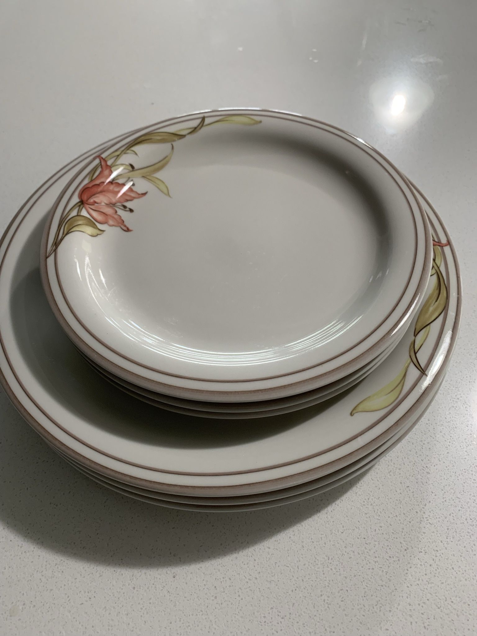 Set Of 6 German China Plates Floral Goebel Meridian Barbaria Orslauer