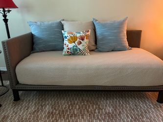 Twin daybed grey linen