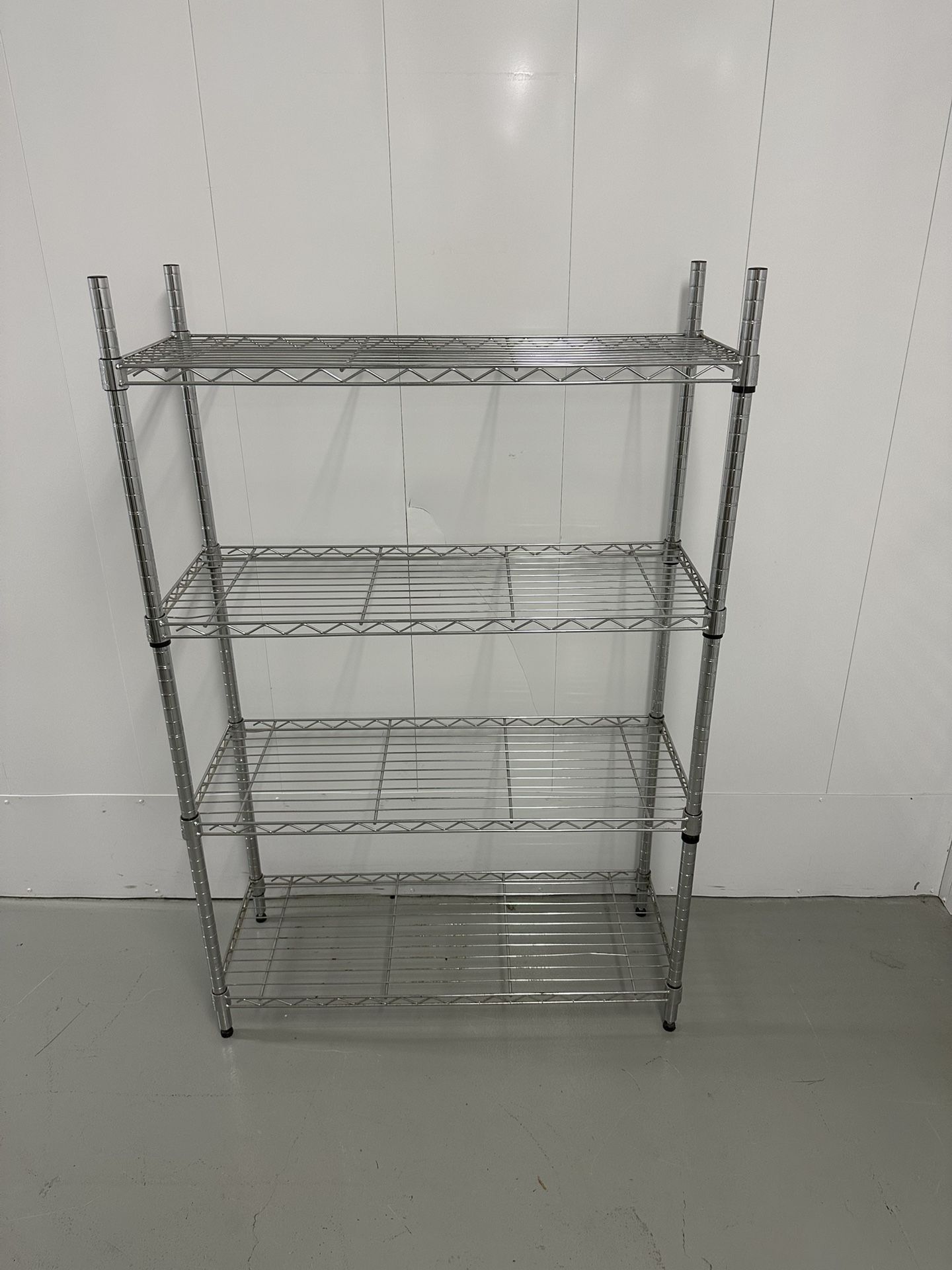 HDX 4-Tier Steel Wire Shelving Unit - Chrome