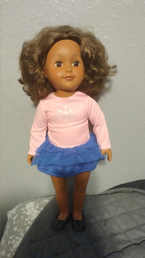 My Life As 18" Doll Dark Skin Curly Hair 