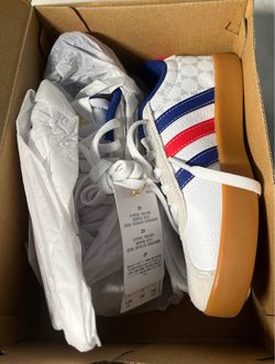 Adidas Low-Top Sneakers White Blue Red