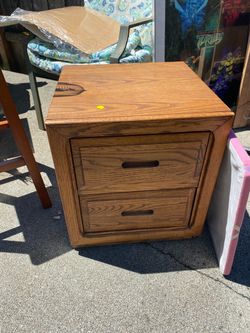 Brown Wood Nightstand