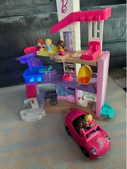 Little people Barbie dream house & race car