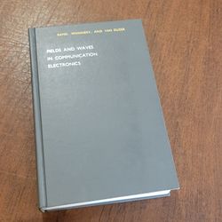 FIELDS AND WAVES IN COMMUNICATION ELECTRONICS By Simon Ramo Hardcover  
by J. Wiley & Sons @1965.  Hardcover.   Very good shape, pages clean, 
binding
