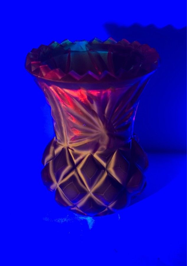 Vintage Amberina Glass Toothpick Holder 