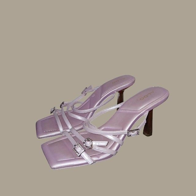 Purple Square Toe Aldo Heels