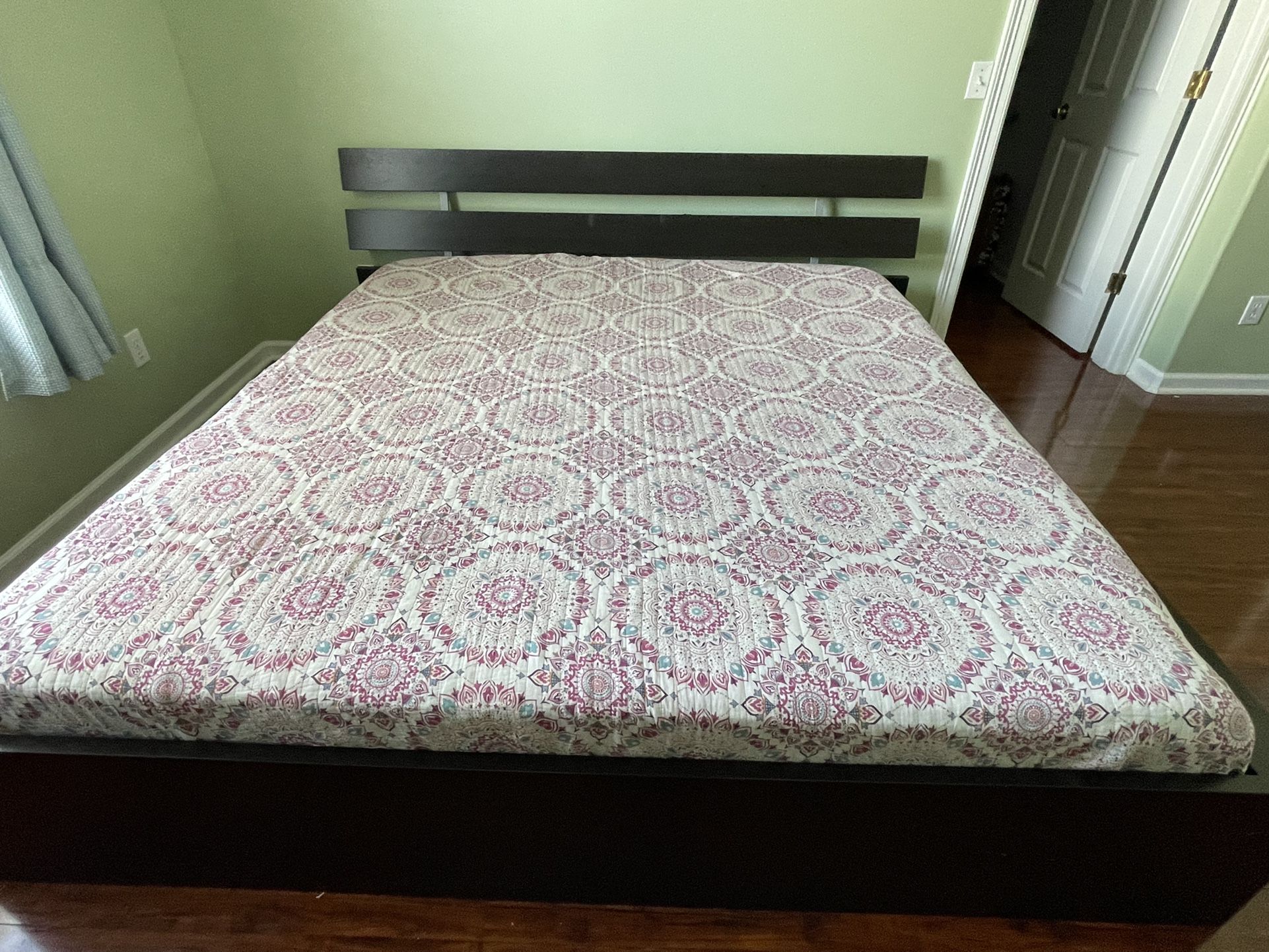 IKEA California King Size Bed Frame With Mattress