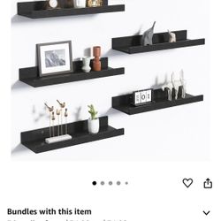 Black Acrylic Floating Shelves 