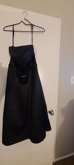 Belted Strapless Formal Dress