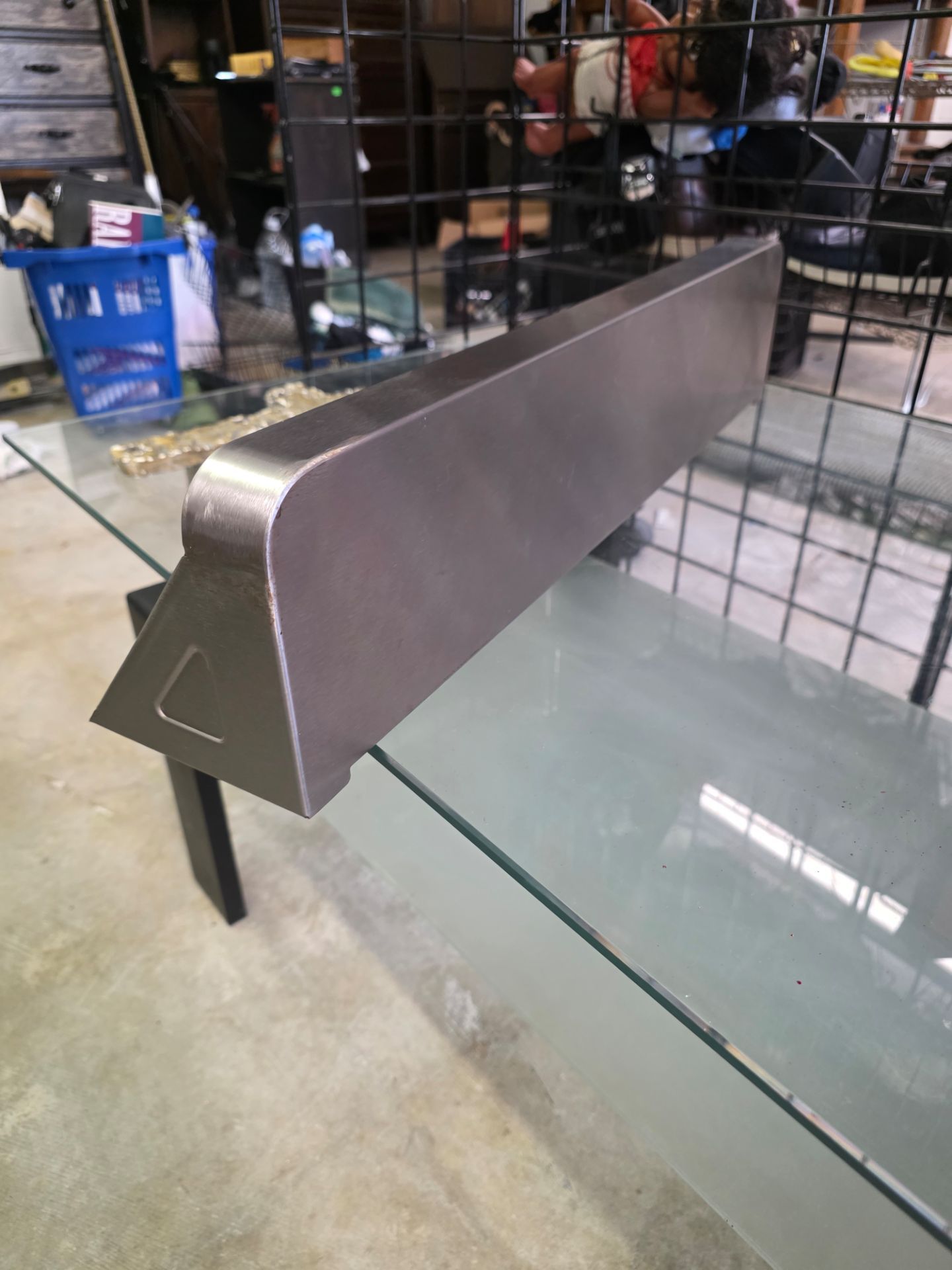 Screen Shalf Pre-owned small stainless steel shelf, $30. Its 24 inches wide and ...