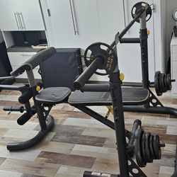Bench, Weights and Bar