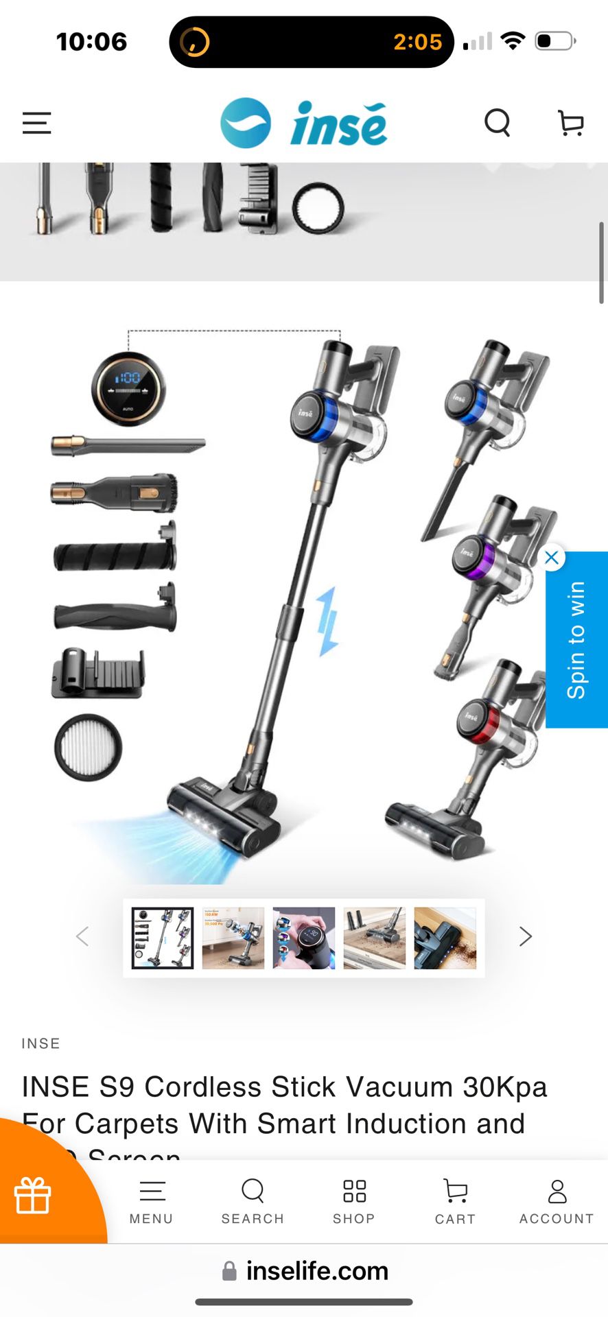 INSE S9 Cordless Stick Vacuum