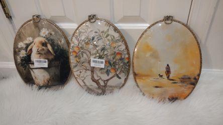 Canvas wall art print oval