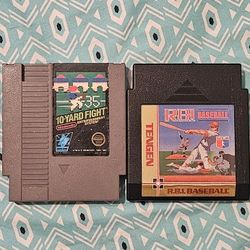 Nes Games R.b.i Baseball And 10 Yard Fight 