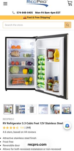 RECPRO refrigerator RFG-33-SS